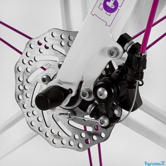 Велосипед магниевый 18" дюймов 2-х колёсный "CORSO Elit" EL-40011 фиолетовый (АН. . фото 6