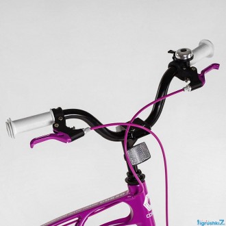 Велосипед магниевый 18" дюймов 2-х колёсный "CORSO Elit" EL-40011 фиолетовый (АН. . фото 4