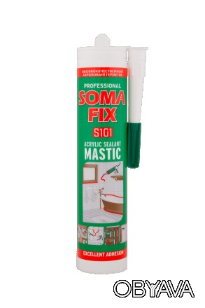 Однокомпонентна акрилова мастика Soma Fix є відмінним матеріалом для склеювання . . фото 1