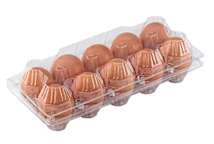 Упаковка для куриных яиц произведена из материала ПЭТ, который широко использует. . фото 3