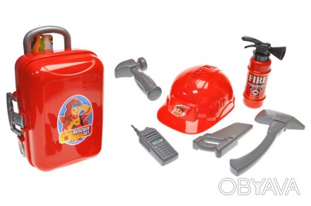 Валіза з набором Пожежний 375 ORION
Ігровий набір пожежника у валізі з коліщатка. . фото 1