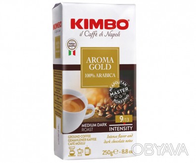 Кофе молотый KIMBO AROMA GOLD 100% ARABICA 250 грамм - это напиток премиум класс. . фото 1
