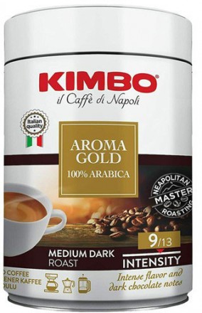 Кофе молотый в банке KIMBO Aroma Gold 100% Arabica 250 гр Италия Кимбо голд. Київ. фото 1 Кофе молотый в банке KIMBO Aroma Gold 100% Arabica 250 гр Италия Кимбо голд. Київ. фото 1
