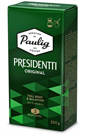 Молотый кофе Paulig Presidentti Original 250 грамм - В кофе Paulig Presidentti O. . фото 2