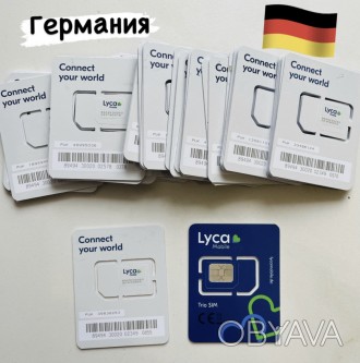 Немецкие сим карты Lycamobile ,новые,работают в Украине,активированные

Телефо. . фото 1