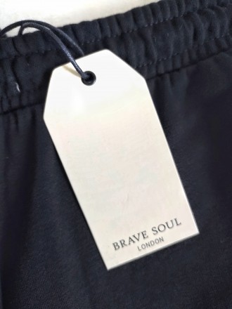 Черные утеплённые брюки на флисе от Brave Soul (Англия). Прямой покрой. Два карм. . фото 12
