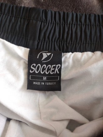 Непродуваемые спортивные штаны на подкладке, р.М,Турция, Soccer.
Цвет - черный,. . фото 5