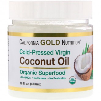 Описание
	California Gold Nutrition® Органическое нерафинированное кокосовое мас. . фото 2
