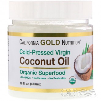 Описание
	California Gold Nutrition® Органическое нерафинированное кокосовое мас. . фото 1