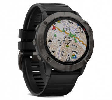 Спортивные часы Garmin Fenix 6X Pro Sapphire Carbon Grey DLC with Black Band (01. . фото 5