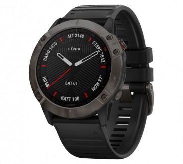 Спортивные часы Garmin Fenix 6X Pro Sapphire Carbon Grey DLC with Black Band (01. . фото 2