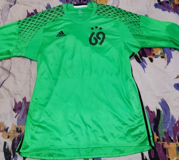 Вратарская футболка Adidas, размер-XL, длина-82см, под мышками-60см, рукав от во. . фото 2