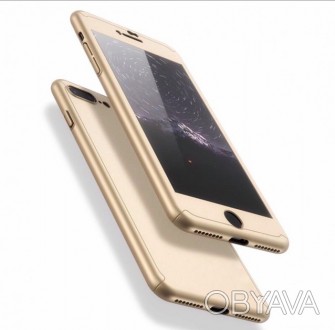 Противоударный чехол MakeF 360 + стекло 9Н на iPhone 6/6s Gold (HbP050435)