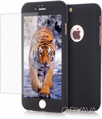 Чехол Full с защитным стеклом для Iphone 6 Plus/6s Plus Black (HbP66221)