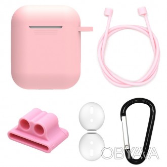 Чехол силиконовый DS Case для Apple AirPods/ AirPods 2 Pink (343532333)