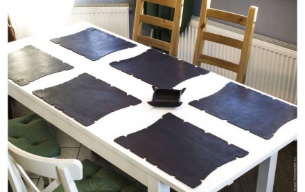 Шкіряні сети на стіл 32*22 см для ресторану, бару, кафе Leather sets2, Шкіряні м. . фото 5