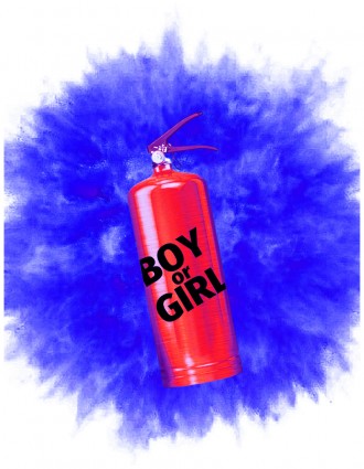 Балон для визначення статі дитини з Синєю Краської Холлі 1 кг, Gender Party для . . фото 2
