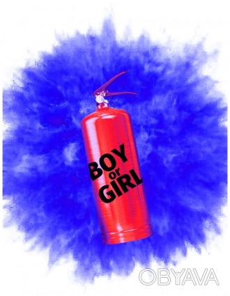 Балон для визначення статі дитини з Синєю Краської Холлі 1 кг, Gender Party для . . фото 1