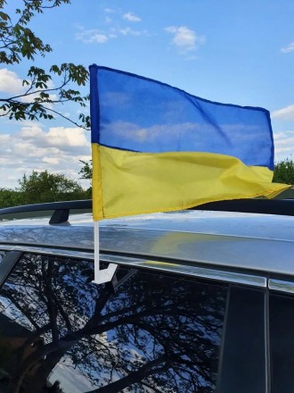 Автомобільний прапор України, авто-прапор України, великий, розмір: 45х30 см, Ав. . фото 4