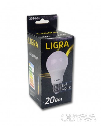 Лампочка светодиодная LIGRA А65 20W 4100K E27 (LGR-2024-65) - разработана для ос. . фото 1