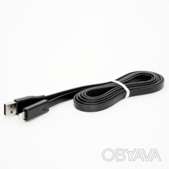 Зарядить Айфон или другой девайс поможет кабель плоской формы USB - IPhone Light. . фото 1