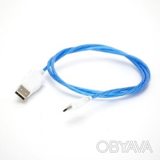 Голубой 8-контактный кабель USB Micro USB - USB 3.0 – это современный аксессуар,. . фото 1
