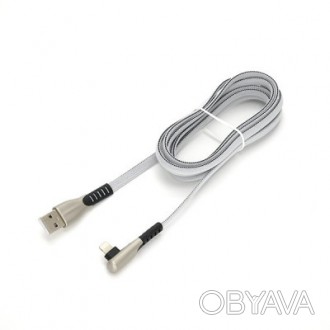 Кабель USB – Lightning 8pin в сером цвете с боковым подключением – это новая мод. . фото 1