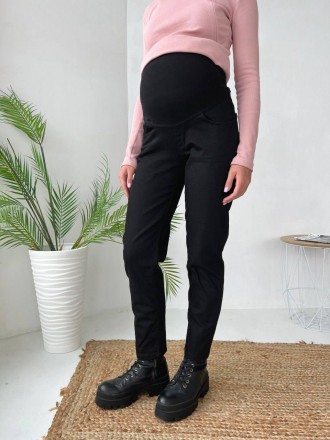 Джинсы для беременных WOW MOM Черные
Базовые черные джинсы МОМ для беременных. Ф. . фото 3