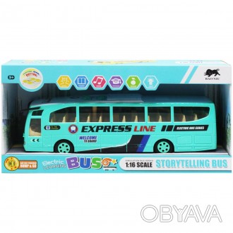 Интерактивная игрушка "Автобус Express line". Играет 4 разные мелодии, рассказыв. . фото 1