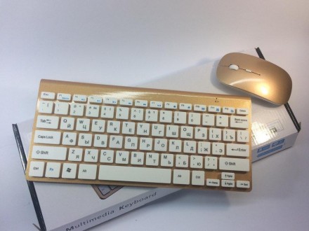 
Клавиатура беспроводная с мышью MHZ 902 Gold
Ультратонкая беспроводная клавиату. . фото 6