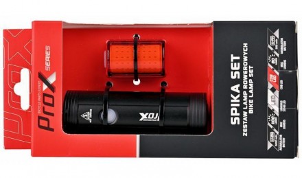 • набор велосипедных фонарей, перезаряжаемых через USB 
 • передний фонарь: свер. . фото 5