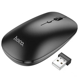 Мышка беспроводная HOCO Art dual-mode GM15 2.4G Bluetooth, черная 
Мышка беспров. . фото 2