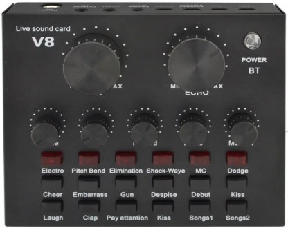 Звуковая карта внешняя V8 7635 для микрофона 
Звуковая карта V8 7635 - качествен. . фото 3