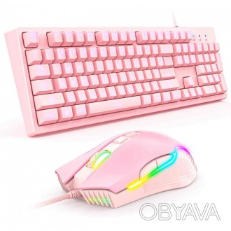 Игровая клавиатура и мышка ONIKUMA G25 CW905, Pink
Комплект ONIKUMA G25 CW905 со. . фото 1