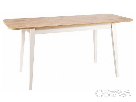 
Обідній стіл GUSTO Дуб вотан / Білий 120(160)X68 : стильна і сучасна модель від. . фото 1