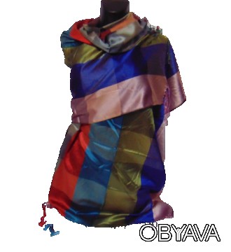 Женский шарф в клетку разноцветный
Размеры 180х60 см
. . фото 1