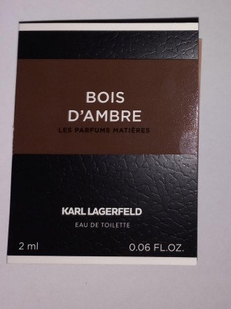 Bois d'Ambre Karl Lagerfeld — це парфум для чоловіків, він належить до групи схі. . фото 2