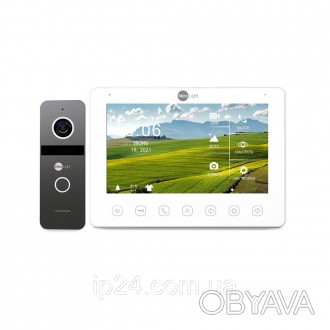 
 Комплект видеодомофон и вызывная панель NeoLight NeoKIT HD+ Graphite.
 Состоит. . фото 1