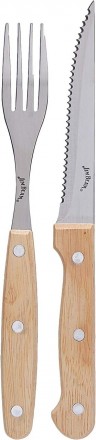  Описание 
Этот набор из 8 предметов содержит 4 ножа для и 4 вилки для стейков. . . фото 8