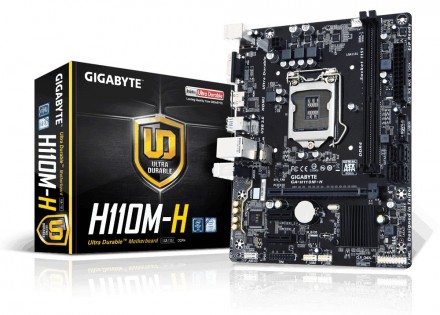 Материнская плата GIGABYTE GA-H110M-H предполагает установку процессора Intel, д. . фото 2