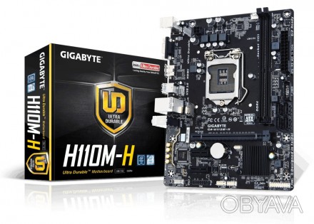 Материнская плата GIGABYTE GA-H110M-H предполагает установку процессора Intel, д. . фото 1