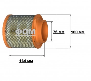 Фільтр повітряний компресора Aircast LT100 (160х76х164)

Розміри:

діаметр з. . фото 2