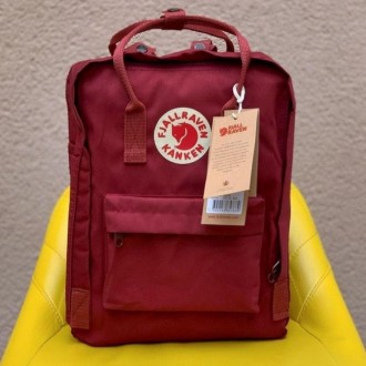 Бордовый городской рюкзак канкен класик, сумка Fjallraven Kanken Classic 16 L
Ст. . фото 2