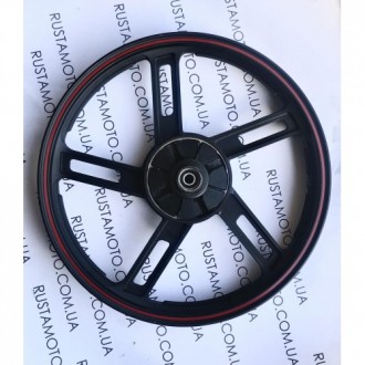 V150A - диск задний литой 18х1.85 ось 15мм черный (колесо). . фото 2