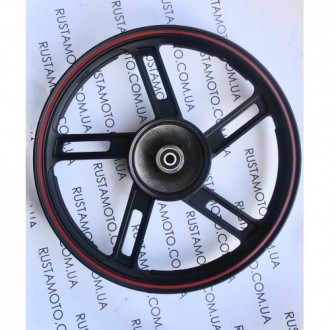 V150A - диск задний литой 18х1.85 ось 15мм черный (колесо). . фото 3