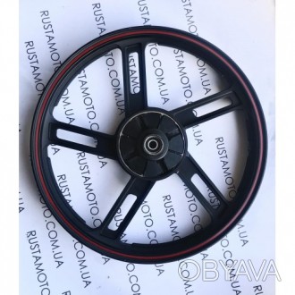 V150A - диск задний литой 18х1.85 ось 15мм черный (колесо). . фото 1