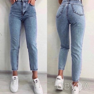 
 
 Женские джинсы МОМ голубого цвета высокого качества, Производства Турции.
Ма. . фото 1