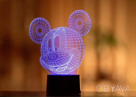 Сменная пластина для 3D ночников "Микки Маус" 3DTOYSLAMP
3D стветильники-ночники. . фото 1