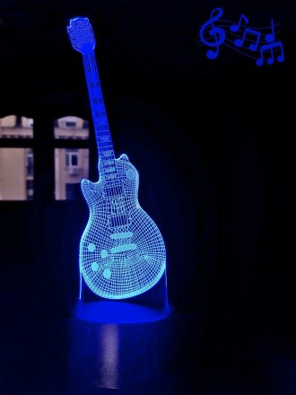 Сменная пластина для 3D ночников "Гитара 4" 3DTOYSLAMP
3D стветильники-ночники т. . фото 2