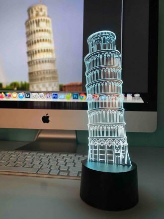Сменная пластина для 3D ночников "Пизанская башня" 3DTOYSLAMP
3D стветильники-но. . фото 2